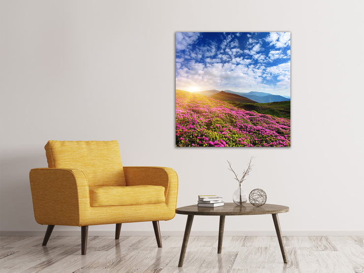 Vászonképek Flowery Mountain Landscape