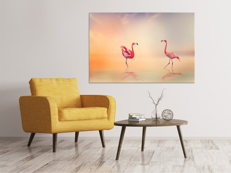 Vászonképek Romantic Flamingos