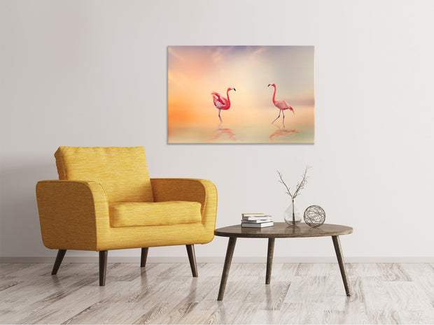 Vászonképek Romantic Flamingos