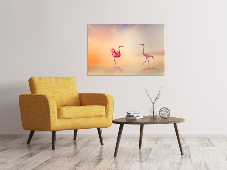 Vászonképek Romantic Flamingos