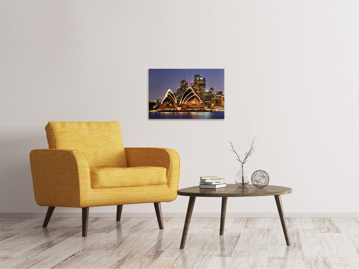 Vászonképek Skyline With The Boat In Front Of Sydney