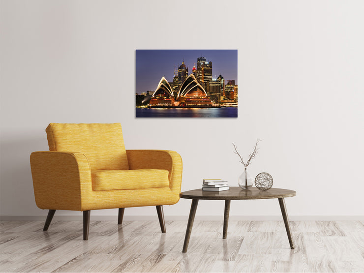 Vászonképek Skyline With The Boat In Front Of Sydney