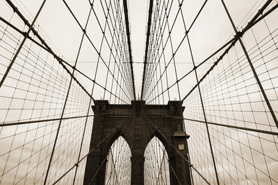 Fotótapéták Brooklyn Bridge with clouds
