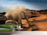 Fotótapéták Elephants in the desert