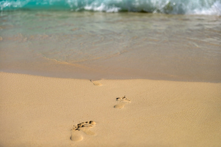 Fotótapéták Footprints into the sea