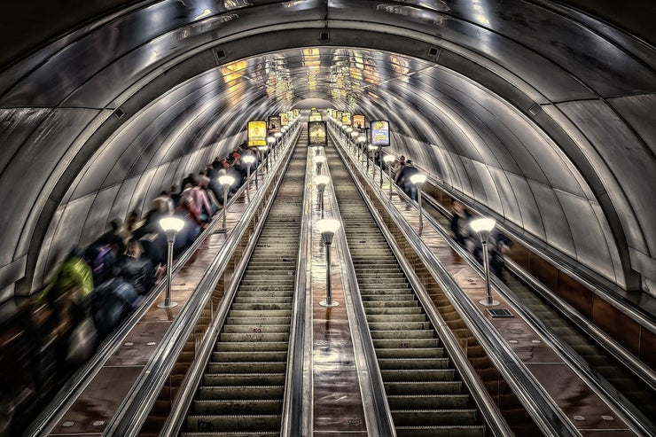 Fotótapéták in the metro