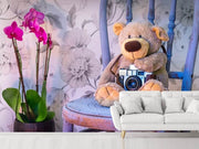 Fotótapéták Camera teddy bear