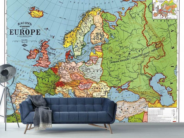 Fotótapéták Map Europe