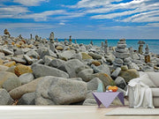 Fotótapéták Many stacks of stones