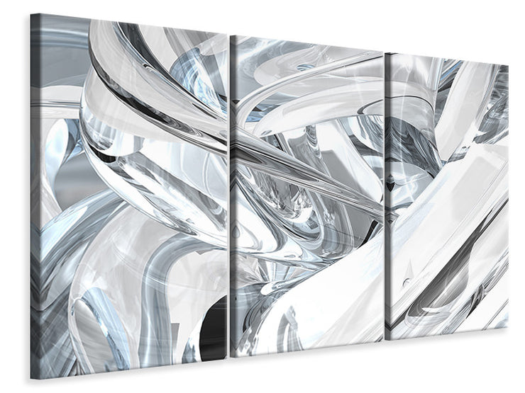 3 darab Vászonképek Abstract Glass Webs