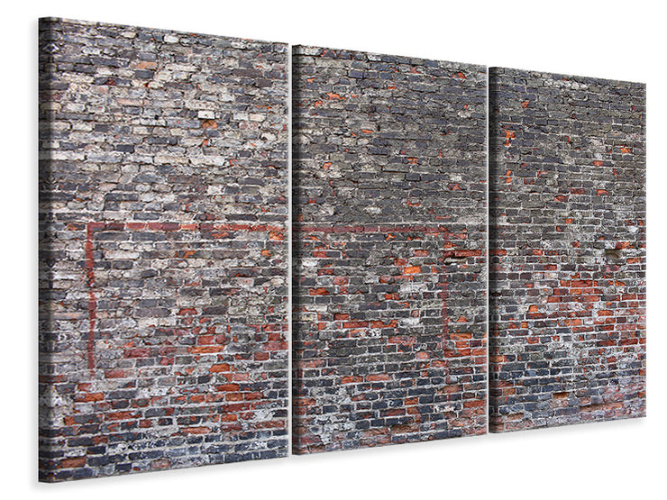 3 darab Vászonképek Old Bricks