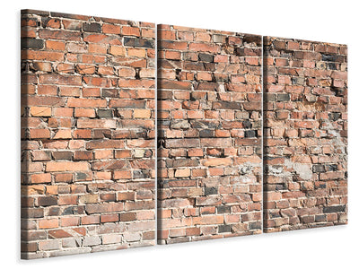 3 darab Vászonképek Old Brick Wall