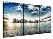 3 darab Vászonképek Brooklyn Bridge From The Other Side
