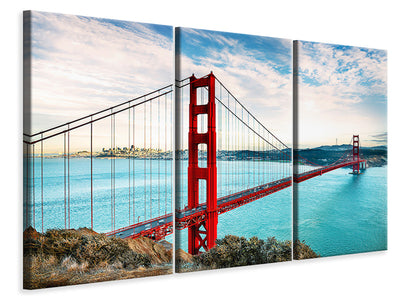 3 darab Vászonképek Red Golden Gate Bridge