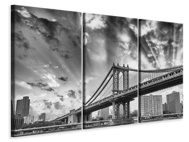 3 darab Vászonképek Manhattan Bridge