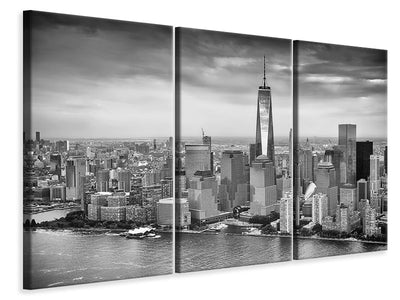 3 darab Vászonképek Skyline Black And White Photography New York