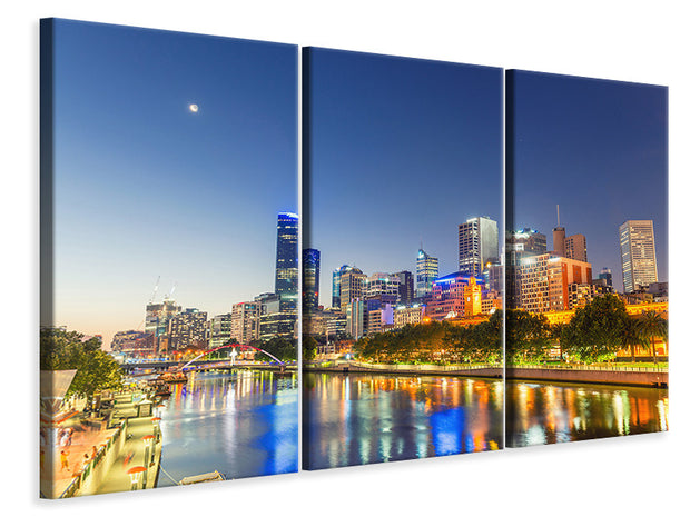 3 darab Vászonképek Skyline Sydney At Dusk
