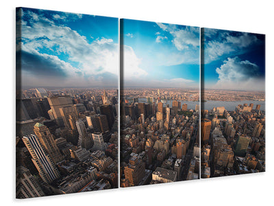 3 darab Vászonképek Skyline Over The Rooftops Of Manhattan