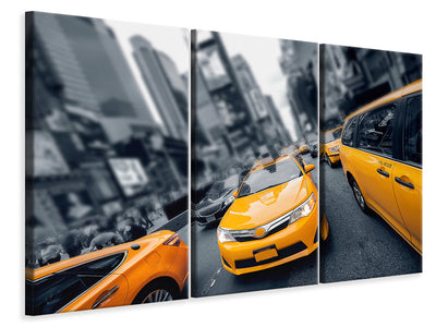 3 darab Vászonképek Taxi In NYC