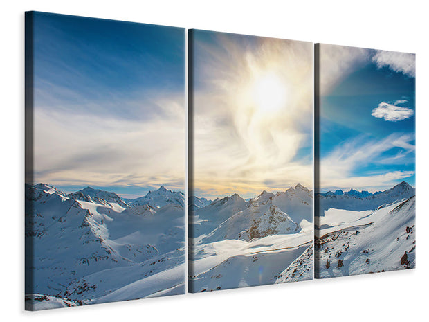 3 darab Vászonképek Over The Snowy Peaks