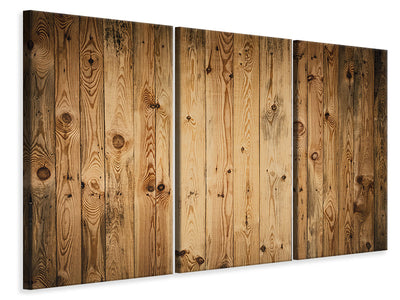 3 darab Vászonképek Walnut Wood