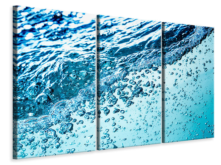 3 darab Vászonképek Water In Motion
