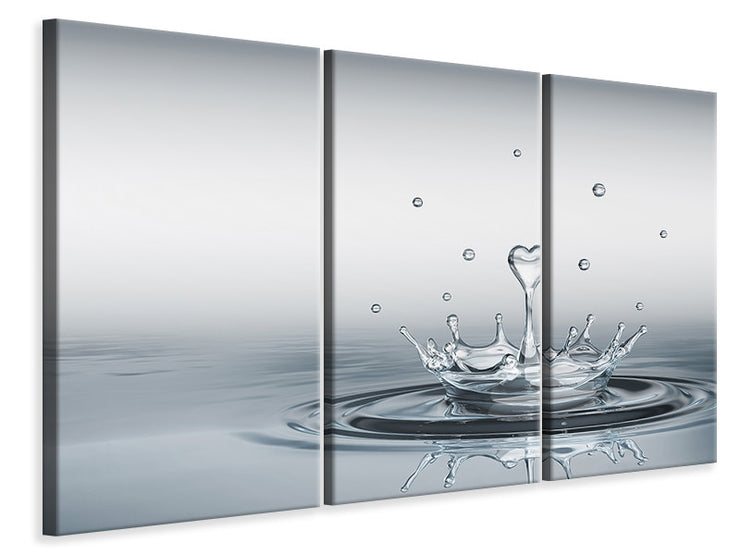 3 darab Vászonképek Water Figure