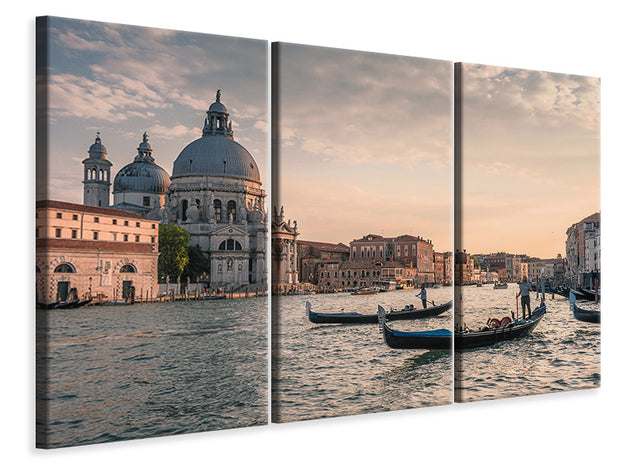 3 darab Vászonképek At the canal of Venice