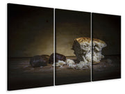 3 darab Vászonképek Bread with chestnuts