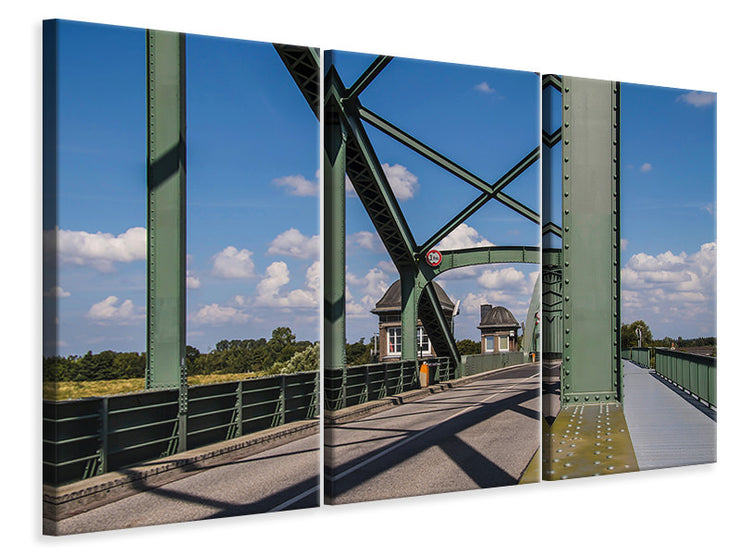 3 darab Vászonképek Bridge in steel construction