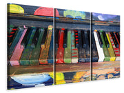 3 darab Vászonképek Colorful piano