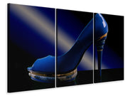 3 darab Vászonképek The blue high heel