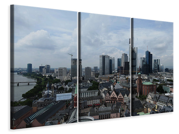 3 darab Vászonképek The roofs of Frankfurt