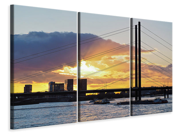 3 darab Vászonképek The Rhine bridge