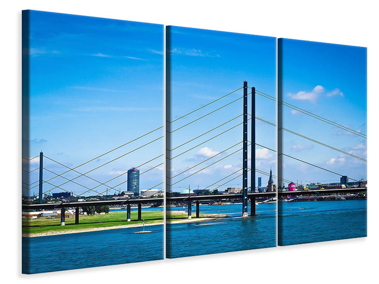 3 darab Vászonképek Dusseldorf on the Rhine