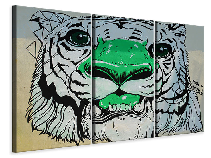 3 darab Vászonképek Graffiti Tiger