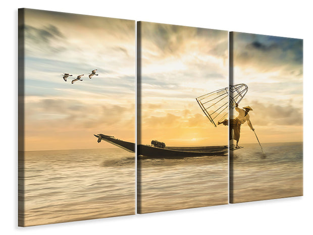 3 darab Vászonképek Artful fisherman