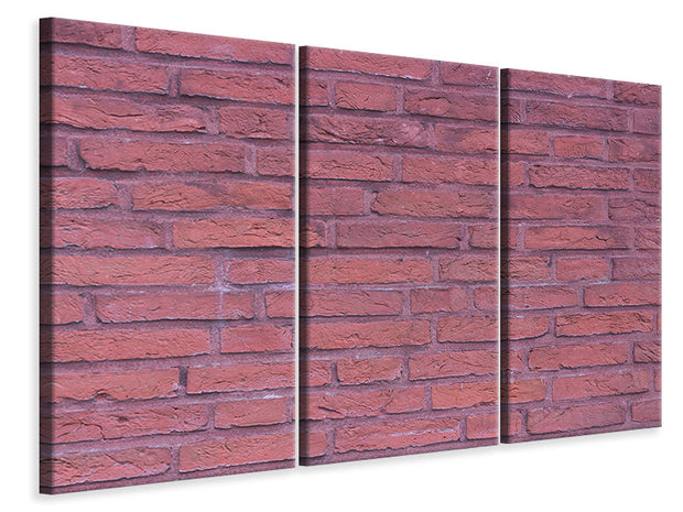 3 darab Vászonképek Lacquered clinker bricks