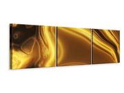 3 darab Vászonképek Panoramic Abstract Liquid Gold