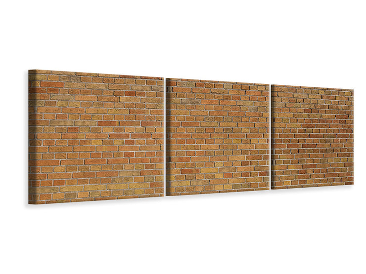 3 darab Vászonképek Panoramic Brick Background