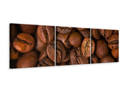 3 darab Vászonképek Panoramic Close Up Coffee Beans