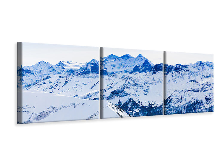 3 darab Vászonképek Panoramic The Swiss Alps
