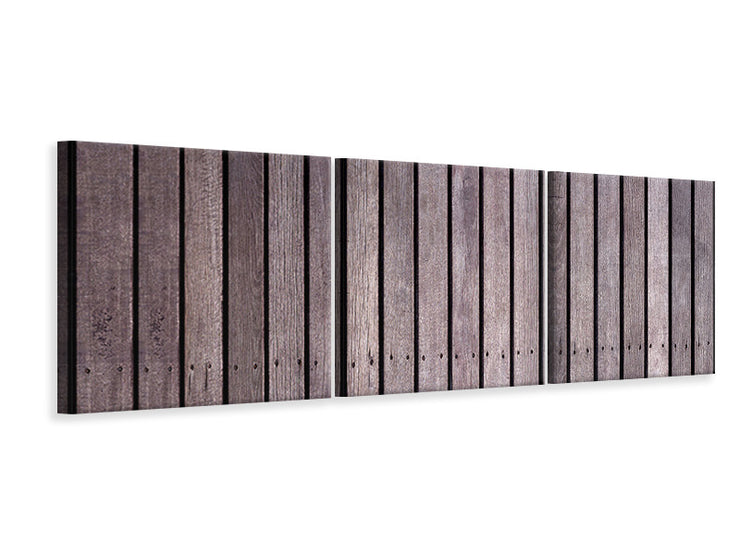 3 darab Vászonképek Panoramic Wood Wall