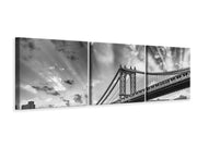 3 darab Vászonképek Panoramic Manhattan Bridge