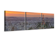 3 darab Vászonképek Panoramic Paris Skyline At Sunset