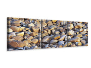 3 darab Vászonképek Panoramic Beach Stones