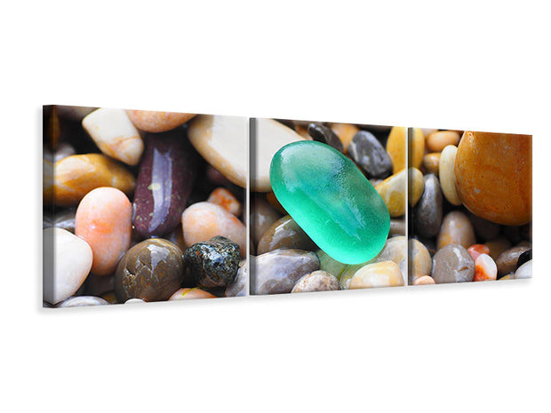 3 darab Vászonképek Panoramic Colorful gems XXL