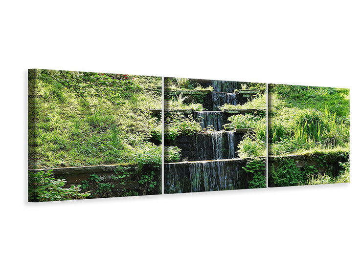 3 darab Vászonképek Panoramic Design waterfall