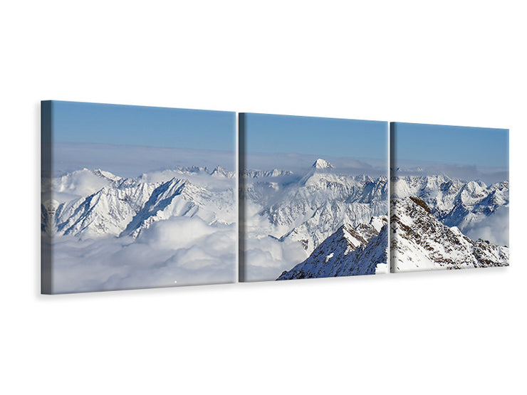 3 darab Vászonképek Panoramic Fantastic view of the peaks