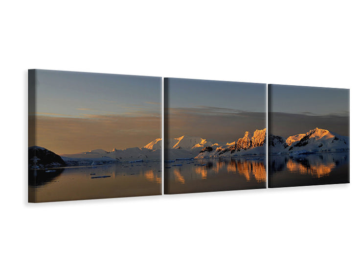 3 darab Vászonképek Panoramic Peaceful Antarctic